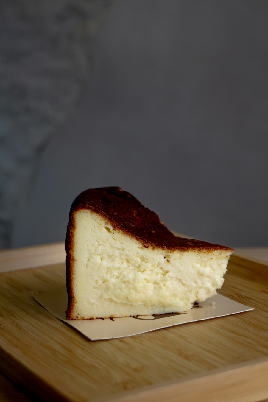 Porción de tarta de queso